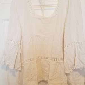 White boho top